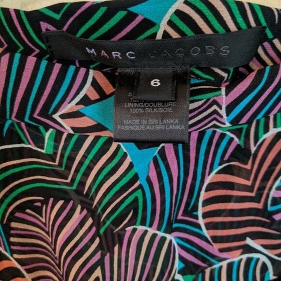 Marc Jacobs silk ruffled abstract floral mini skirt - Picture 4 of 6